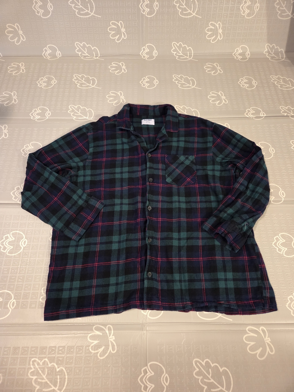 Old Navy Men's Flannel Pajama Sleep Top Big & Tall Size XXXL Tall